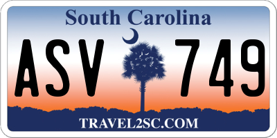SC license plate ASV749