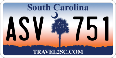 SC license plate ASV751