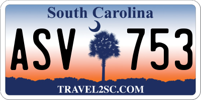 SC license plate ASV753