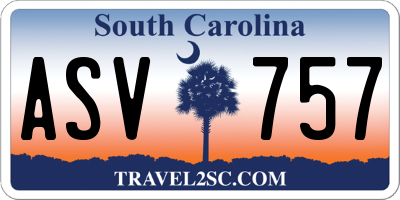 SC license plate ASV757