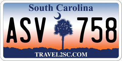 SC license plate ASV758