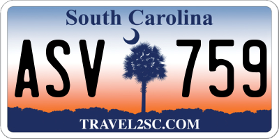 SC license plate ASV759