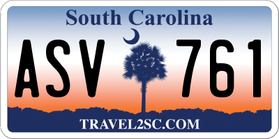 SC license plate ASV761