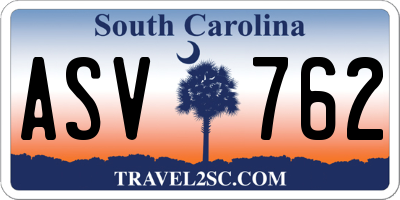 SC license plate ASV762