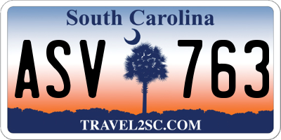 SC license plate ASV763