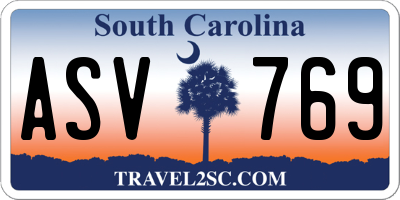 SC license plate ASV769