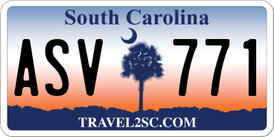 SC license plate ASV771
