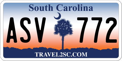 SC license plate ASV772