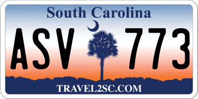 SC license plate ASV773