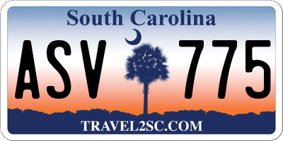 SC license plate ASV775