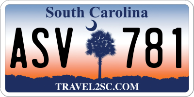 SC license plate ASV781