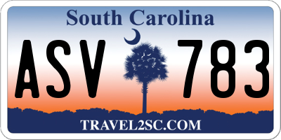 SC license plate ASV783