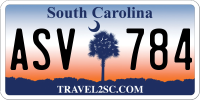 SC license plate ASV784