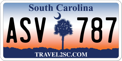 SC license plate ASV787