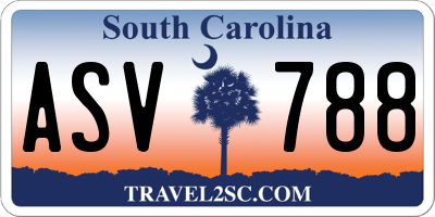 SC license plate ASV788