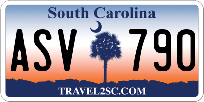 SC license plate ASV790