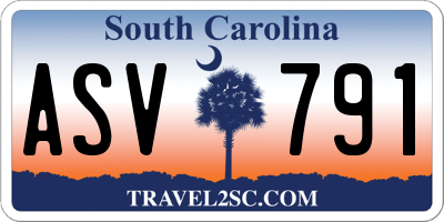 SC license plate ASV791