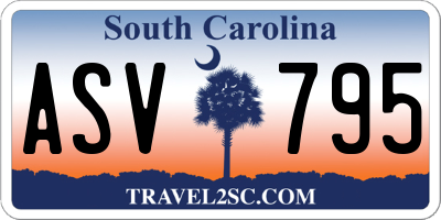SC license plate ASV795