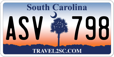 SC license plate ASV798