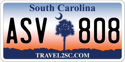 SC license plate ASV808