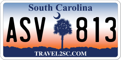 SC license plate ASV813