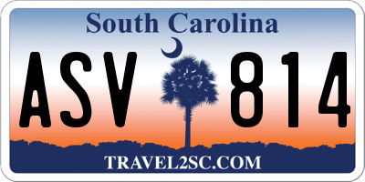 SC license plate ASV814