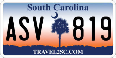 SC license plate ASV819