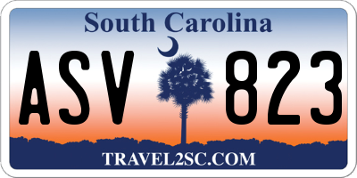SC license plate ASV823