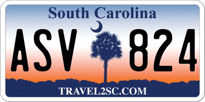 SC license plate ASV824