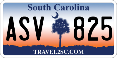 SC license plate ASV825