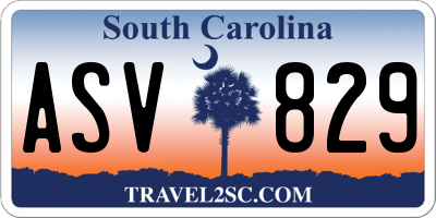 SC license plate ASV829