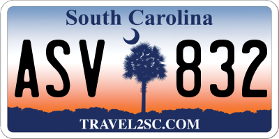 SC license plate ASV832