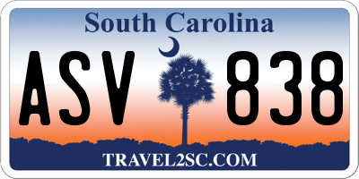 SC license plate ASV838