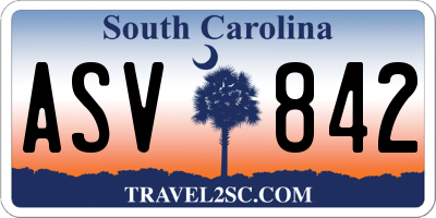 SC license plate ASV842