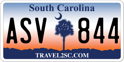 SC license plate ASV844