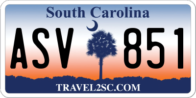 SC license plate ASV851