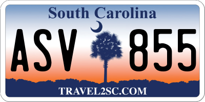 SC license plate ASV855