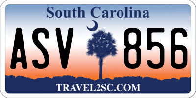 SC license plate ASV856