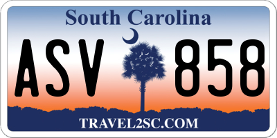 SC license plate ASV858