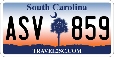 SC license plate ASV859