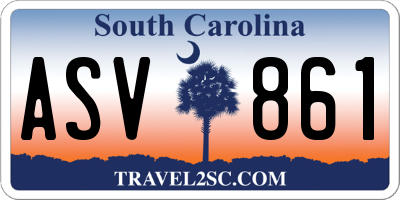 SC license plate ASV861