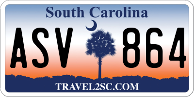 SC license plate ASV864