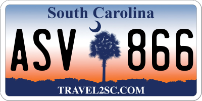 SC license plate ASV866