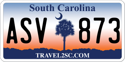 SC license plate ASV873