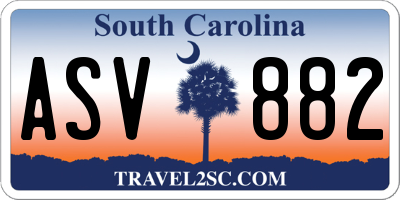 SC license plate ASV882