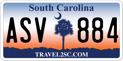 SC license plate ASV884
