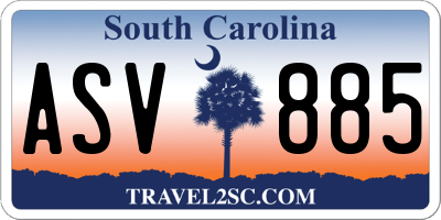 SC license plate ASV885