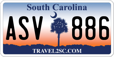 SC license plate ASV886