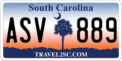 SC license plate ASV889