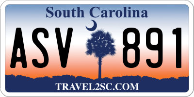 SC license plate ASV891